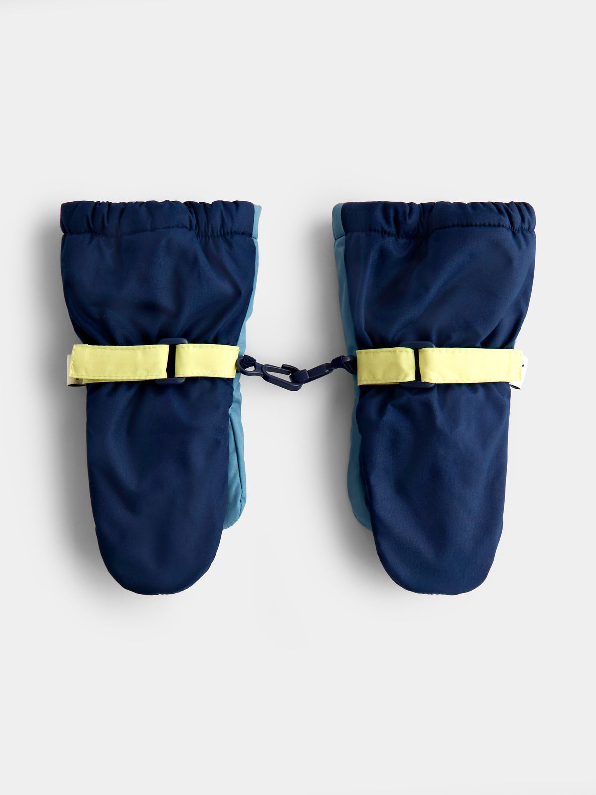 JoJo Maman Bébé Blue Colourblock Fleece Lined Mittens - image 1