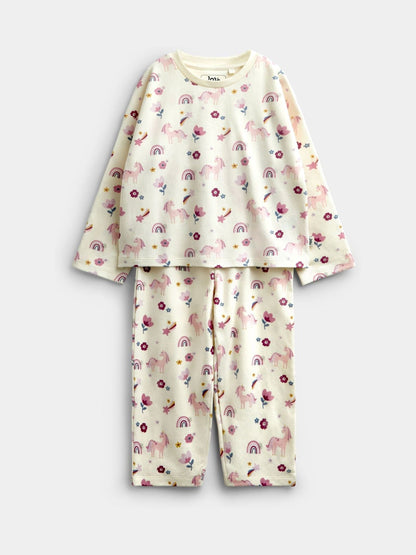 JoJo Maman Bébé Pink Unicorn 2-Pack Jersey Pyjamas - image 2
