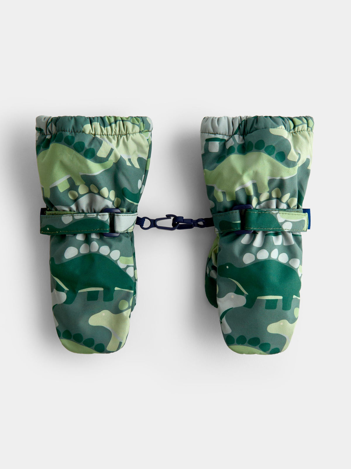 JoJo Maman Bébé Green Dinosaur Fleece Lined Mittens - image 1