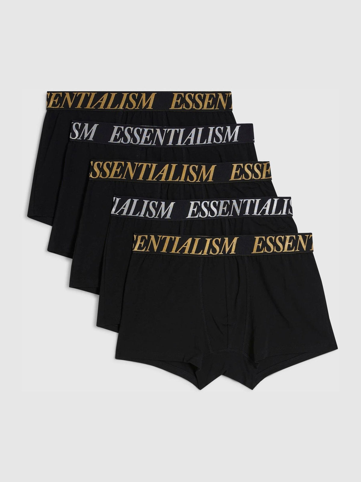 Dsiney Kidz - River Island Black Essentialism Waistband Trunks 5 Pack image 1