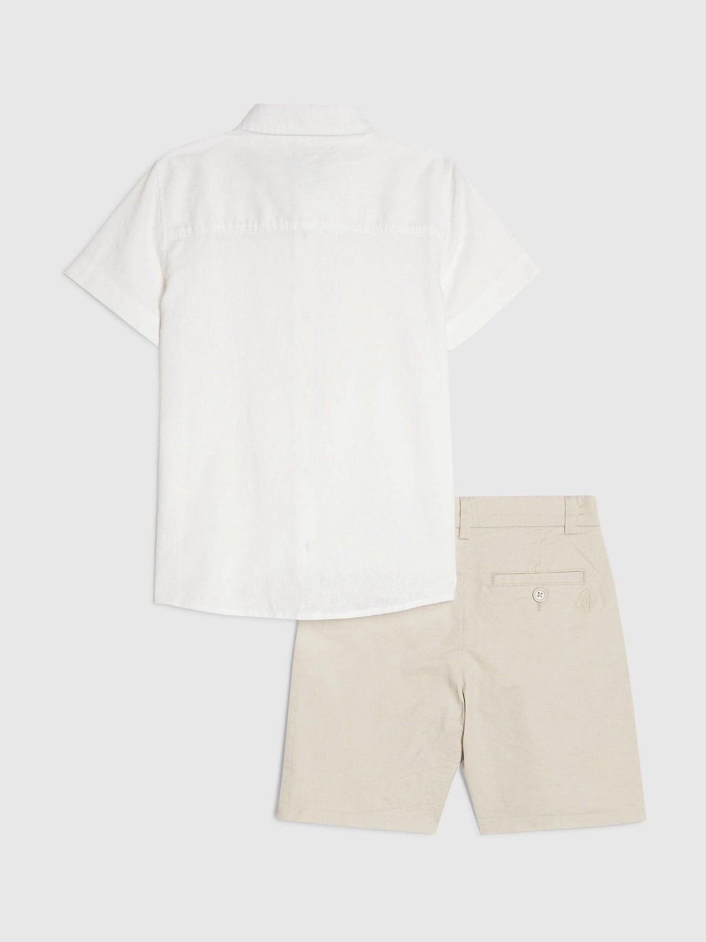 Dsiney Kidz - River Island White Short Sleeve Shirt & Chino Shorts Set image 3