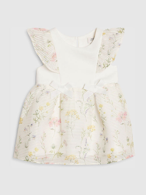 Dsiney Kidz - River Island White Floral Burnout Mesh Dress image 1