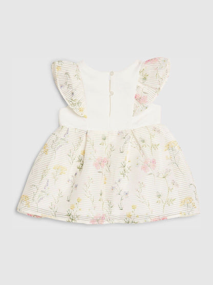 River Island White Floral Burnout Mesh Dress image 2
