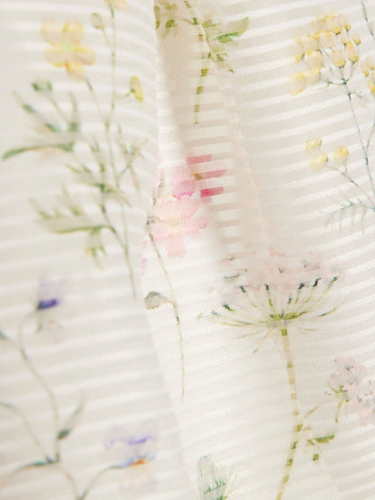 River Island White Floral Burnout Mesh Dress image 3