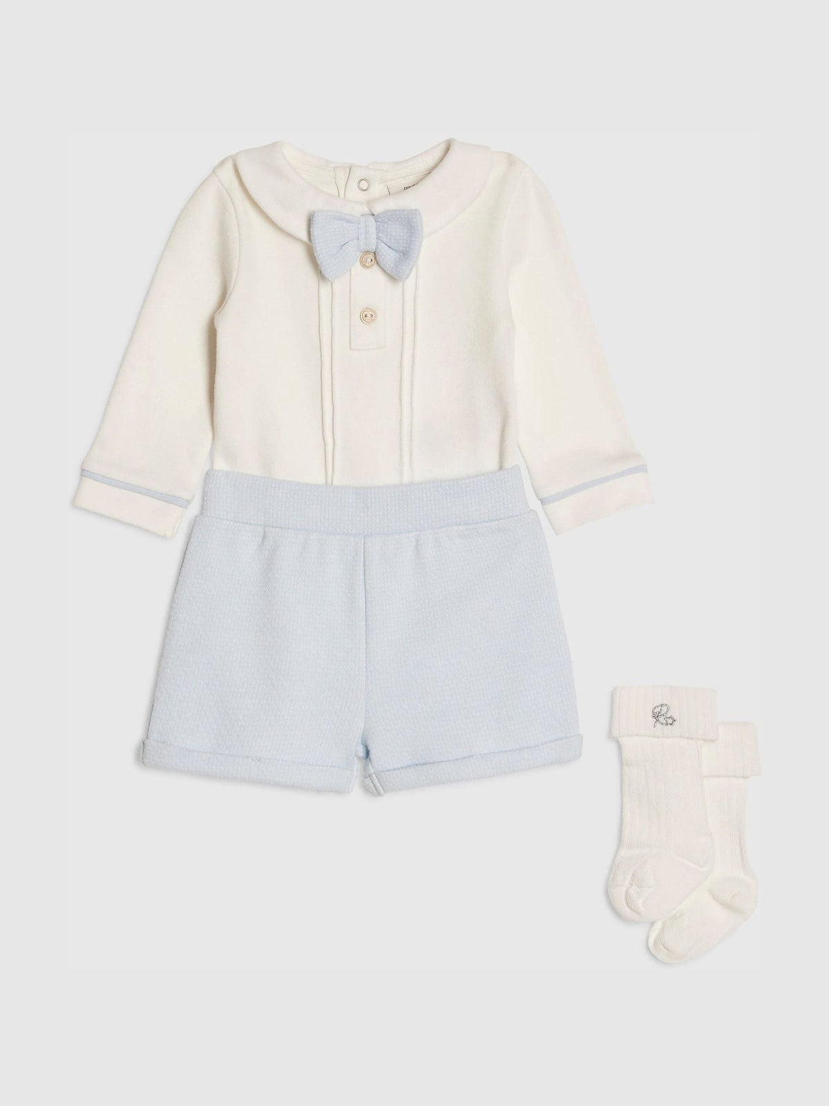 Dsiney Kidz - River Island Blue Long Sleeve Smart Bloomer & Socks Set image 1
