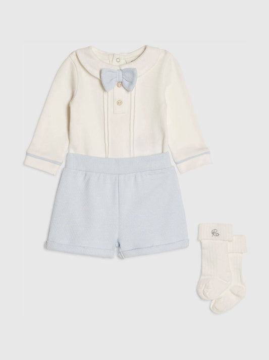 Dsiney Kidz - River Island Blue Long Sleeve Smart Bloomer & Socks Set image 1