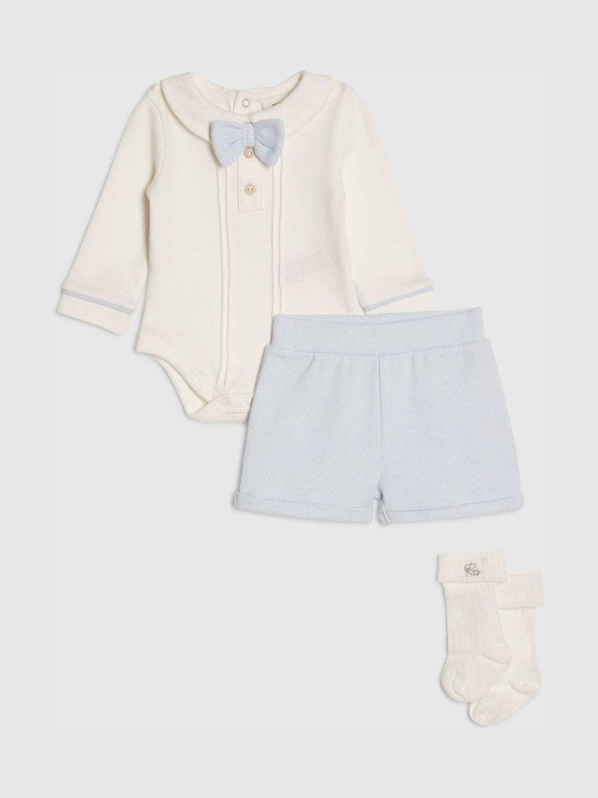 Dsiney Kidz - River Island Blue Long Sleeve Smart Bloomer & Socks Set image 2