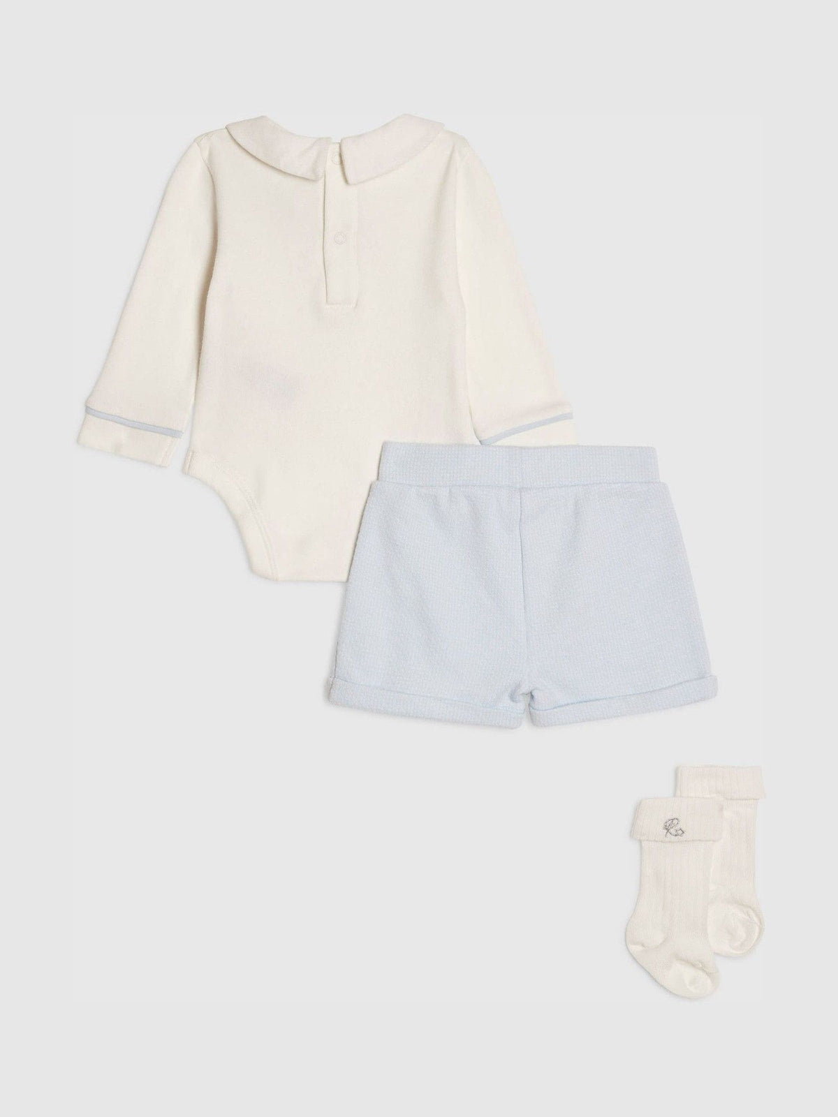 Dsiney Kidz - River Island Blue Long Sleeve Smart Bloomer & Socks Set image 3