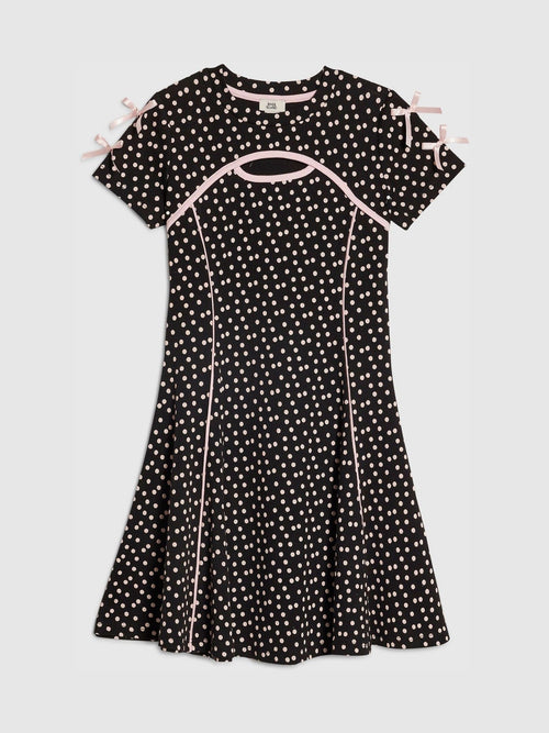 Dsiney Kidz - River Island Black Polka Dot Cut Out Dress image 1