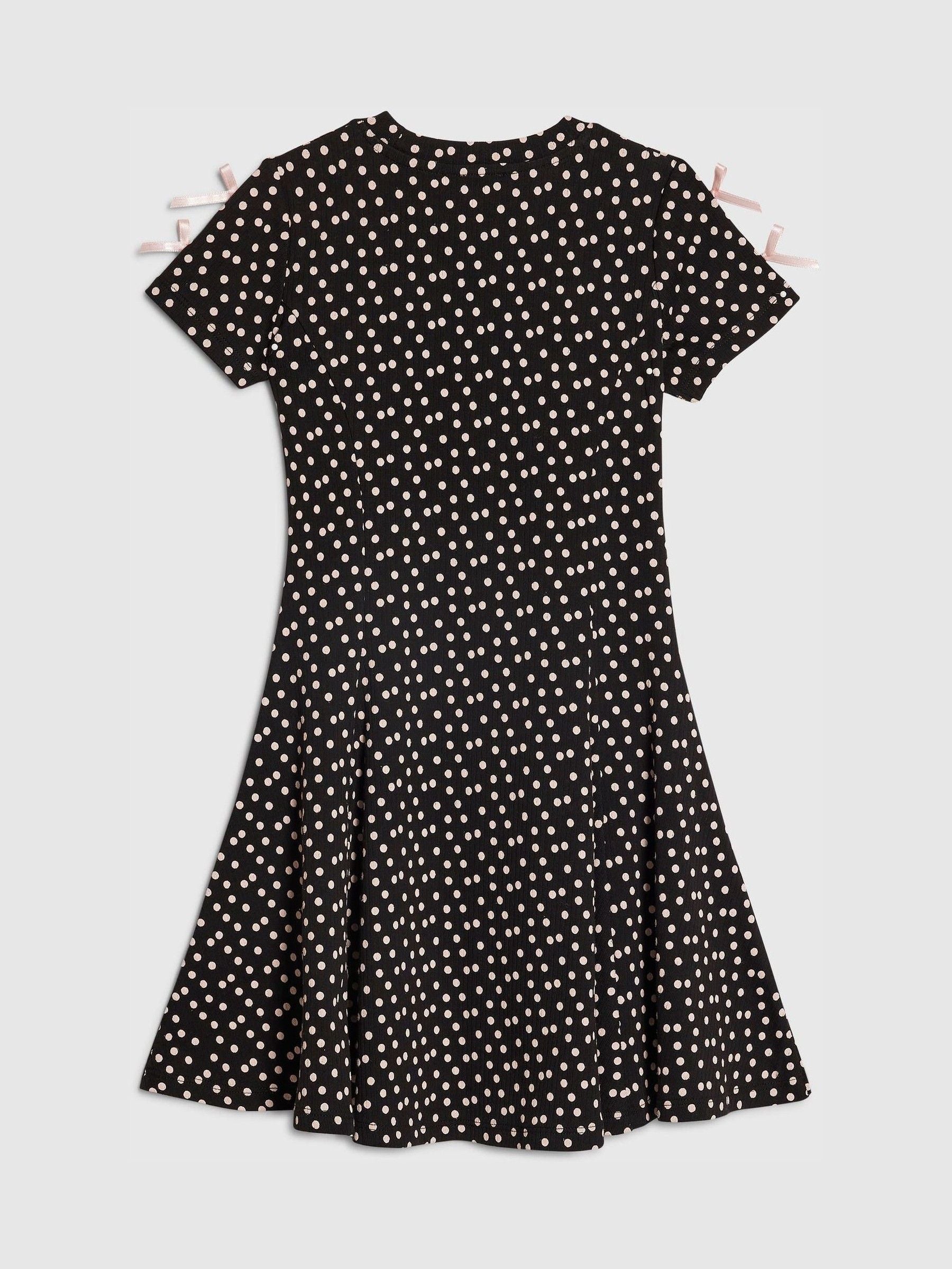 River Island Black Polka Dot Cut Out Dress image 2