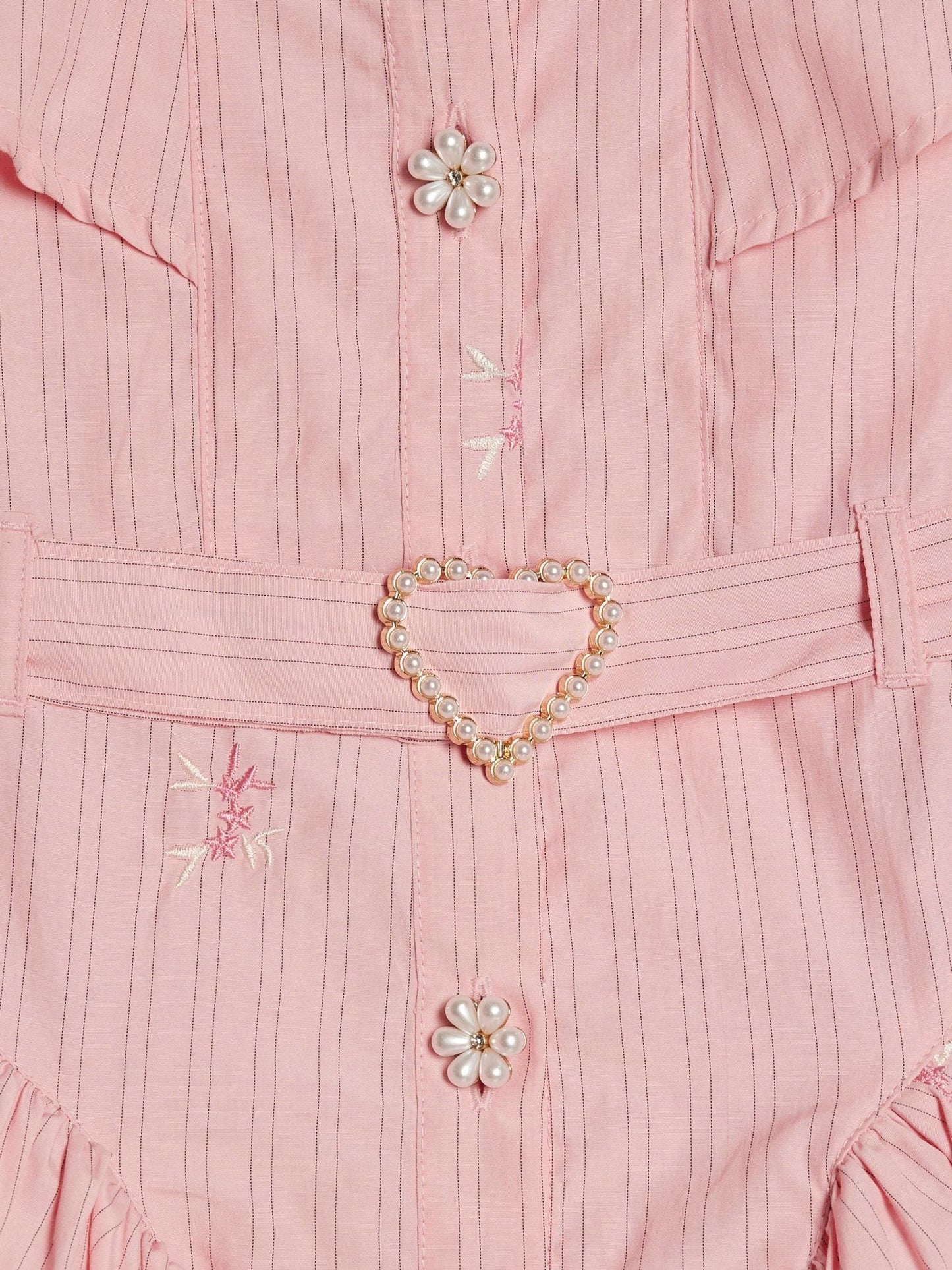 River Island Pink Stripe Prom Dress image 6