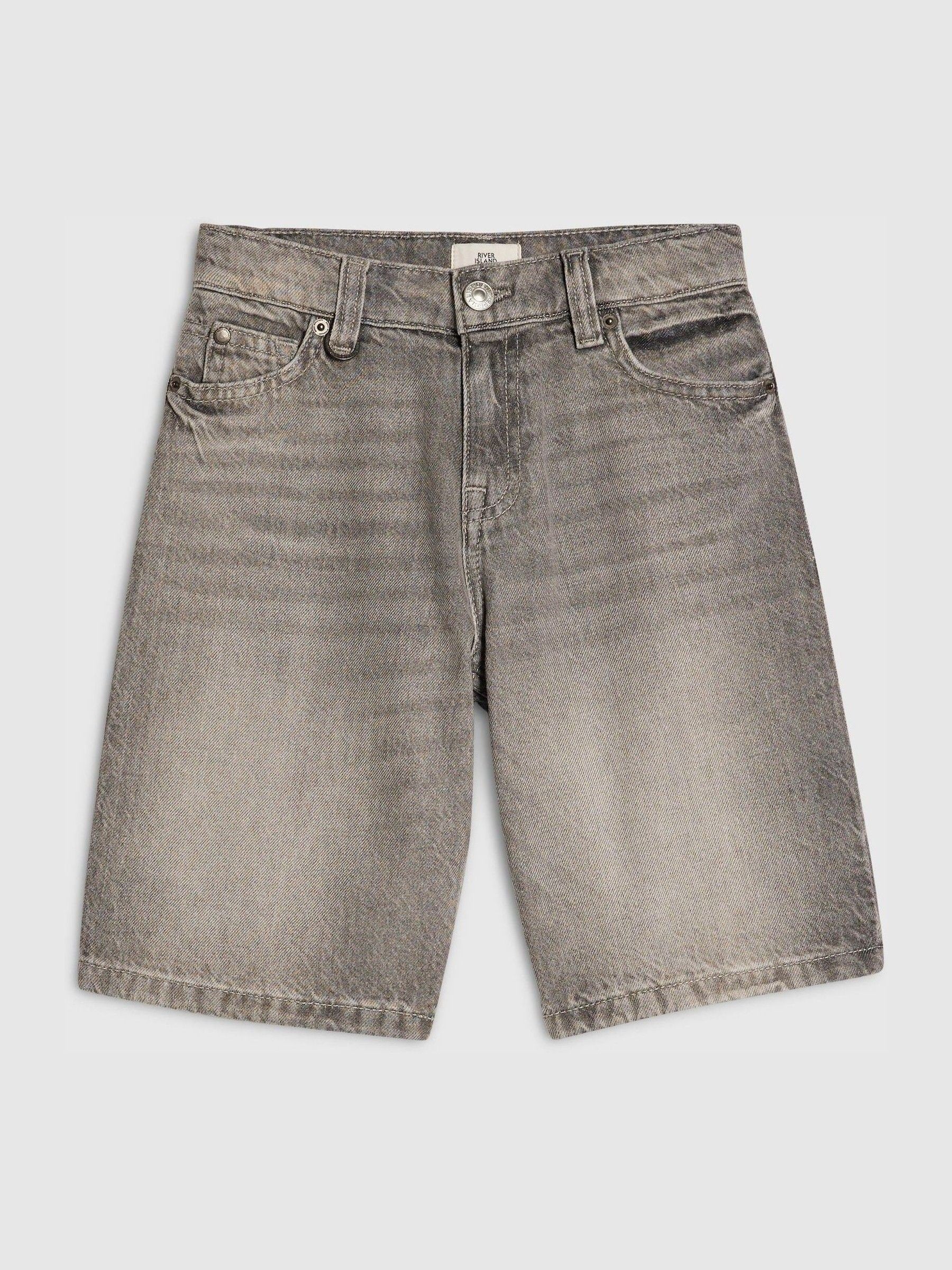 Dsiney Kidz - River Island Grey Washed Denim Jorts Shorts image 3