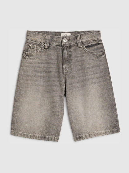 Dsiney Kidz - River Island Grey Washed Denim Jorts Shorts image 3