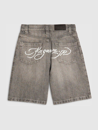 Dsiney Kidz - River Island Grey Washed Denim Jorts Shorts image 4