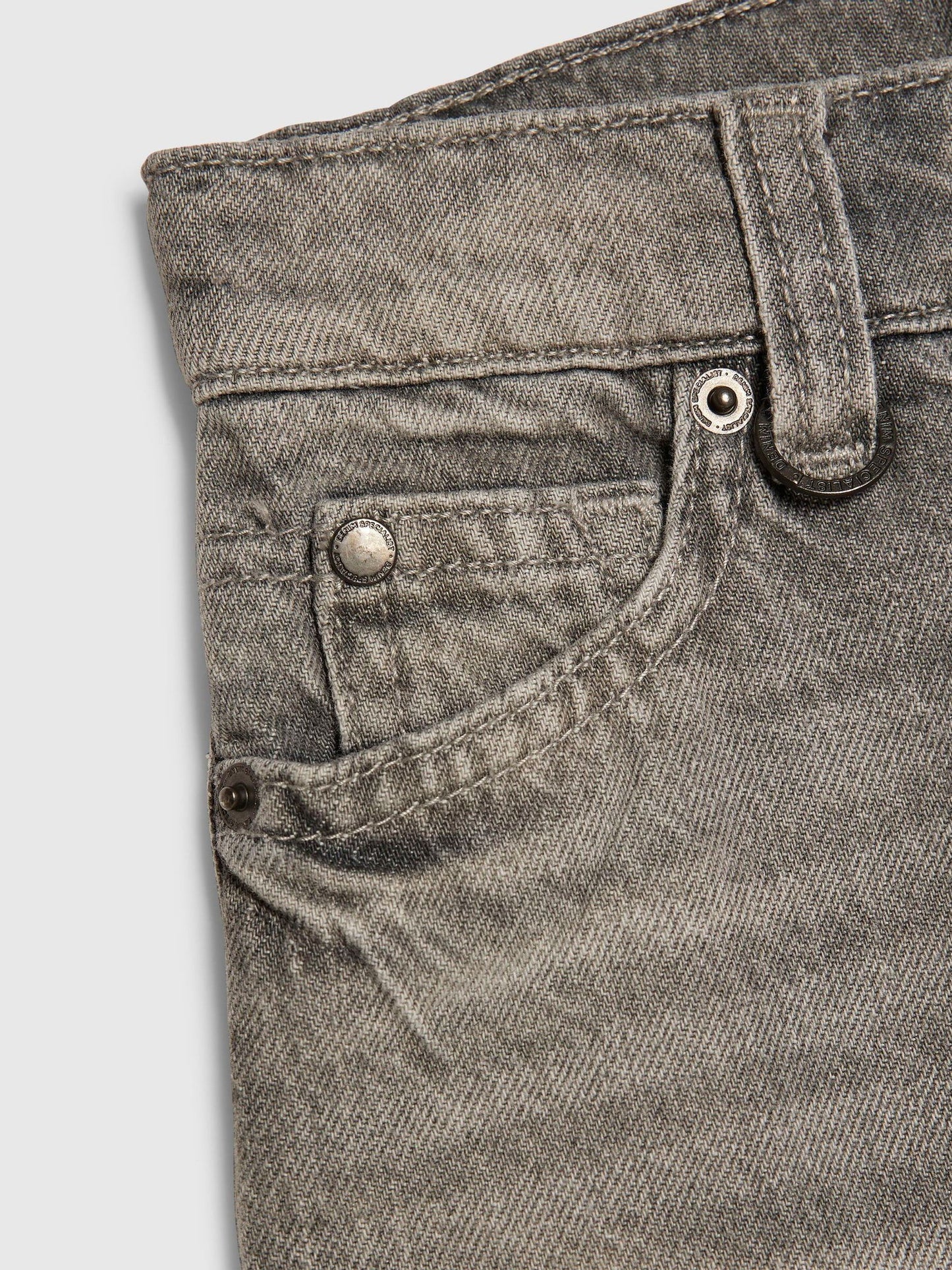 Dsiney Kidz - River Island Grey Washed Denim Jorts Shorts image 5