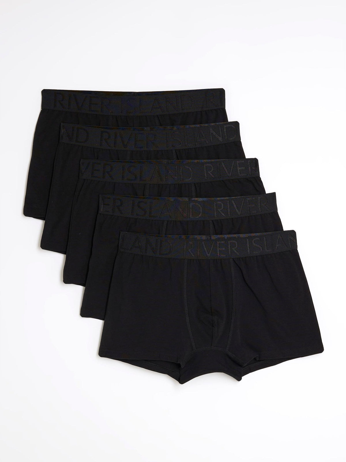 Dsiney Kidz - River Island Black Jacquard Waistband Trunks 5 Pack image 1