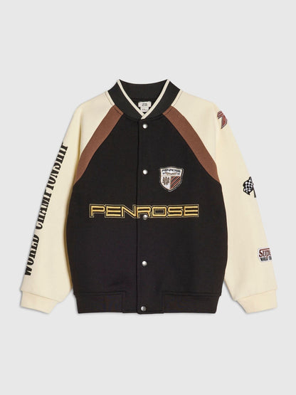 Dsiney Kidz - River Island Black Penrose Badge Bomber Jacket image 1