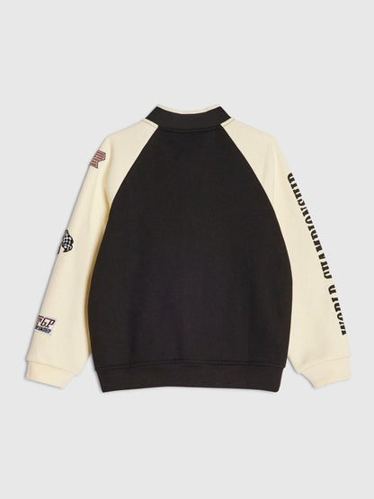 Dsiney Kidz - River Island Black Penrose Badge Bomber Jacket image 2