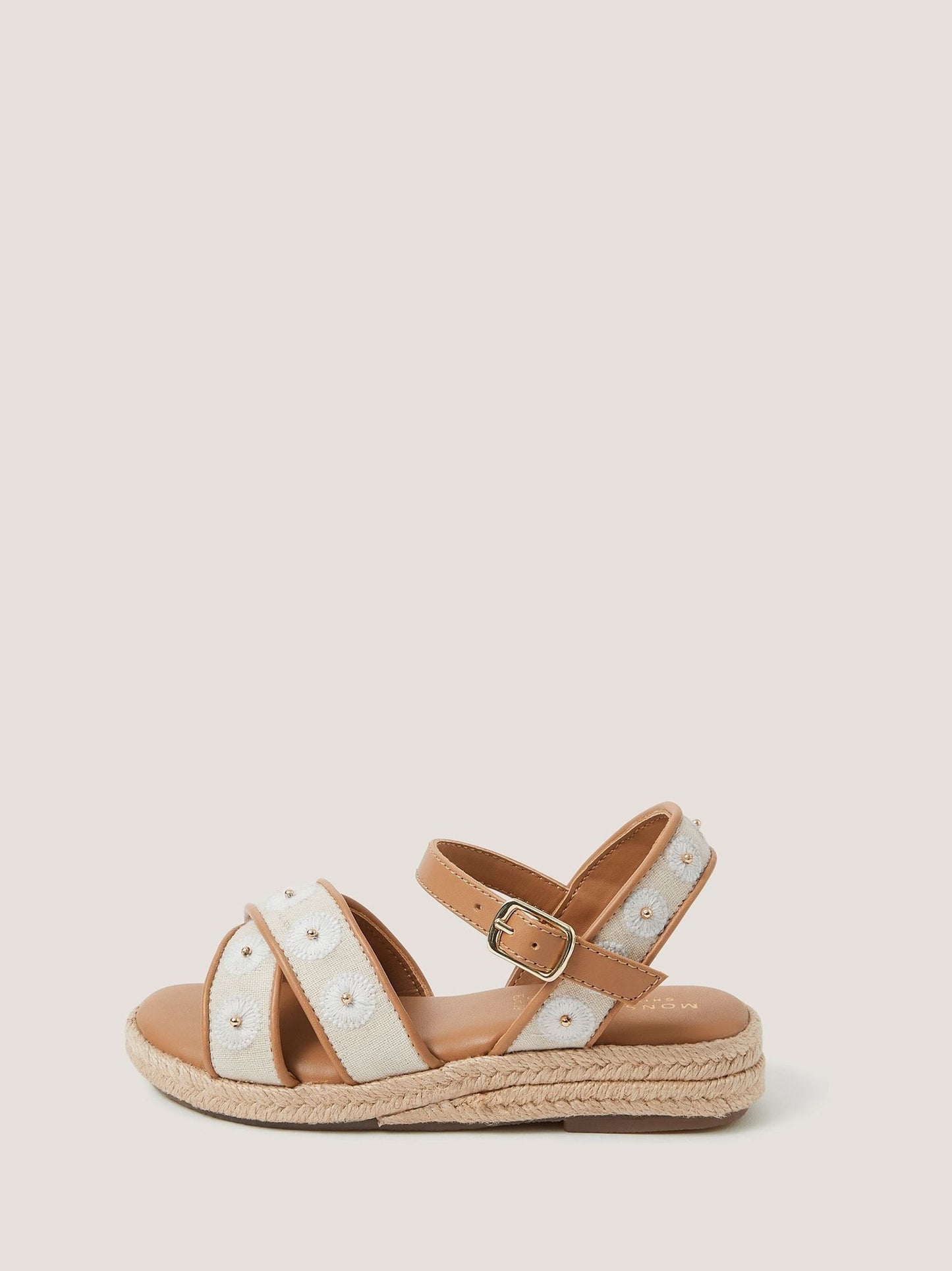 Monsoon Natural Floral Espadrille Wedge Sandals image 2
