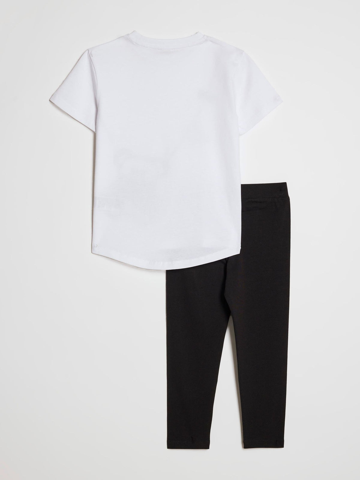 Dsiney Kidz - River Island White Sequin Bear & Bag T-Shirt & Leggings Set image 2
