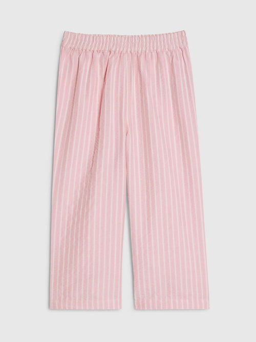 River Island Pink Stripe Denim Wide Leg Trousers image 1