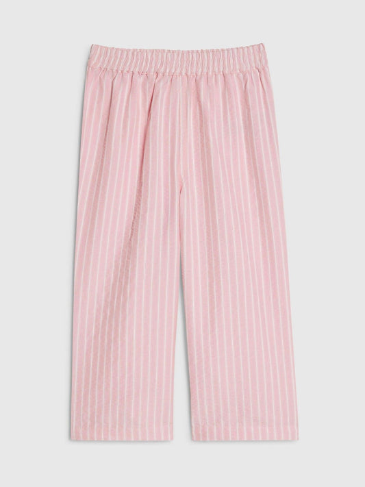 River Island Pink Stripe Denim Wide Leg Trousers image 1