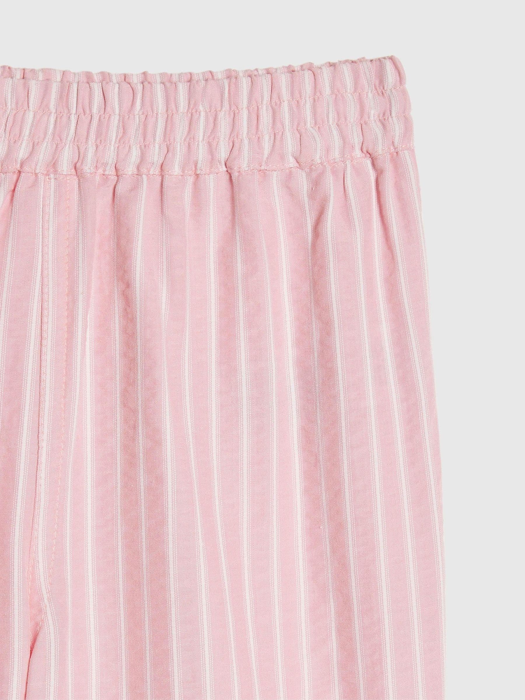 River Island Pink Stripe Denim Wide Leg Trousers image 3