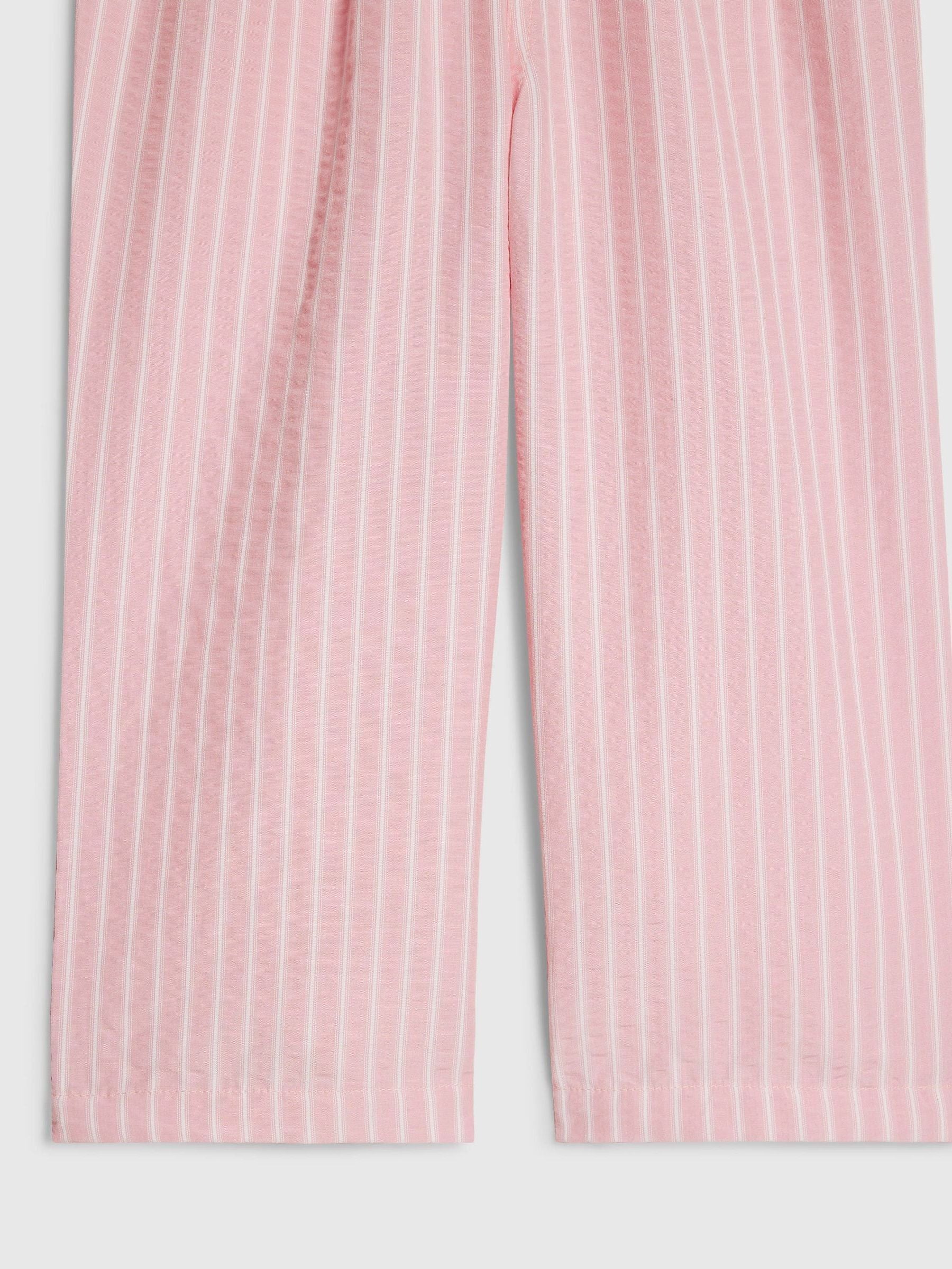 River Island Pink Stripe Denim Wide Leg Trousers image 4