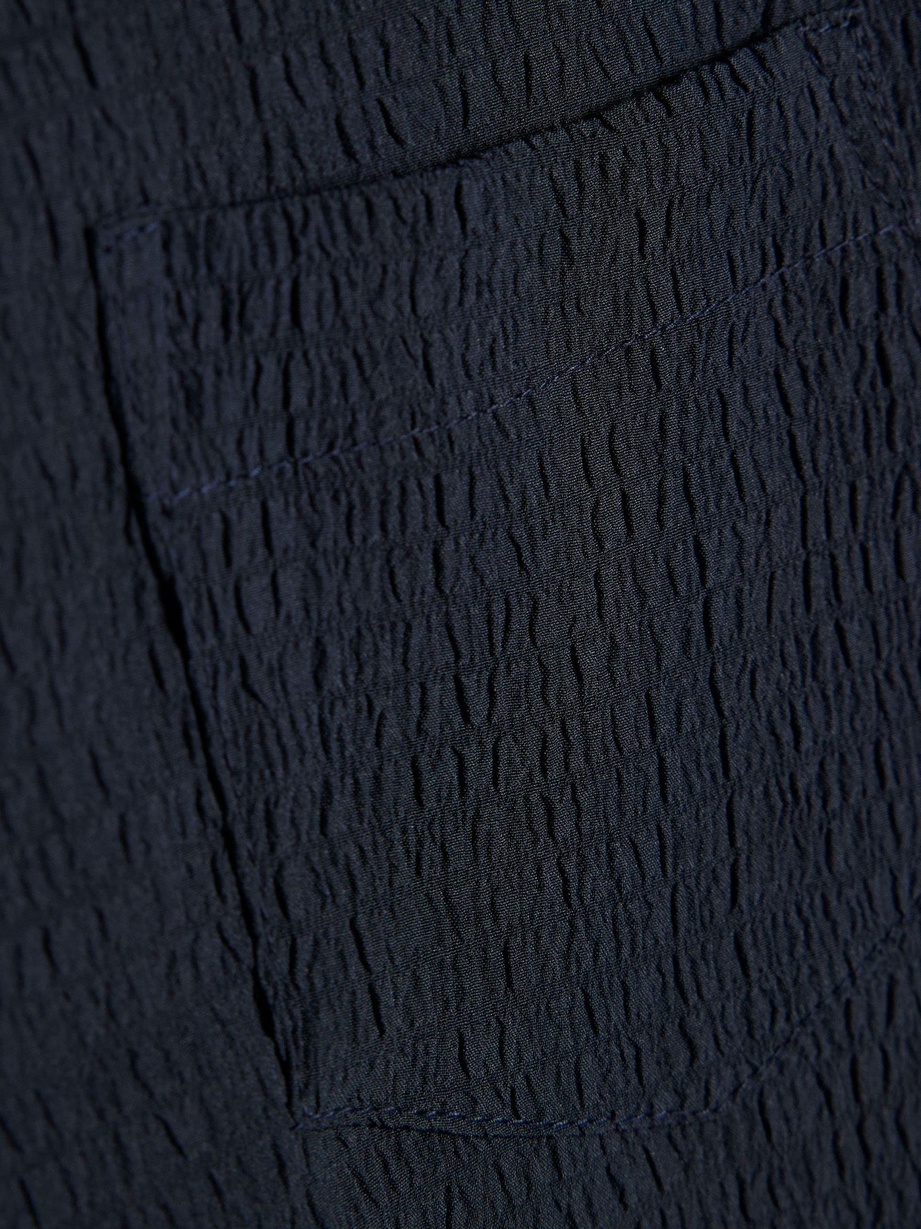 River Island Navy Textured Revere Shirt & Shorts Set image 4