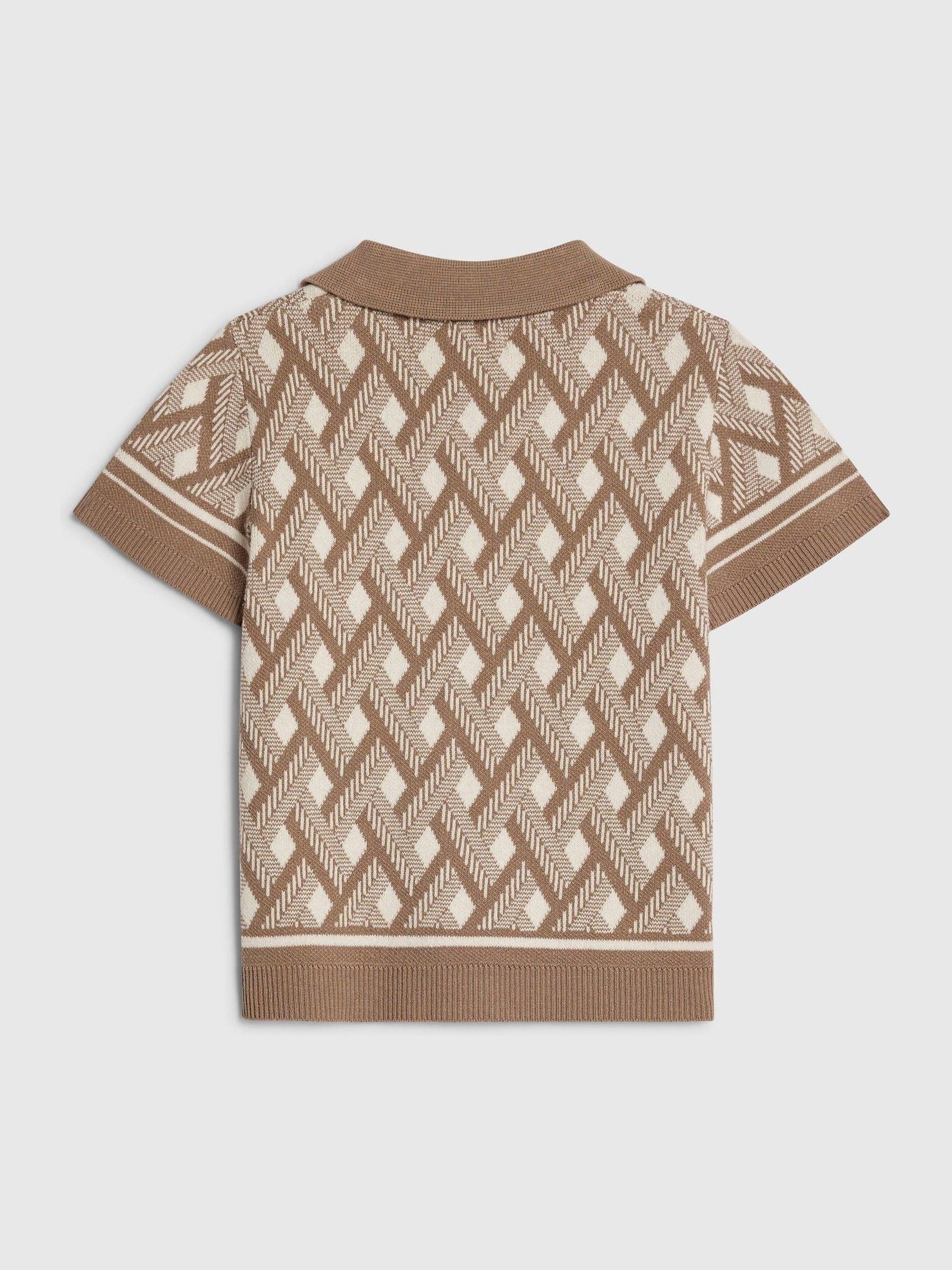 Dsiney Kidz - River Island Natural Geo Print Knitted Shirt image 2