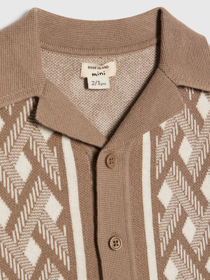 Dsiney Kidz - River Island Natural Geo Print Knitted Shirt image 3