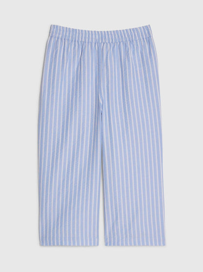 Dsiney Kidz - River Island Blue Stripe Denim Wide Leg Trousers image 1