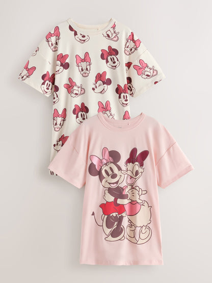 Pink/White Minnie Nighties 2 Pack (2-14yrs) - image 1