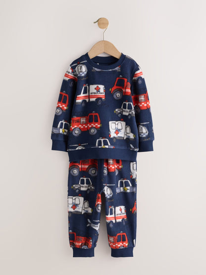 Navy Emergency Vehicles Cosy Fleece Pyjamas 2 Pack (12mths-8yrs) - image 6