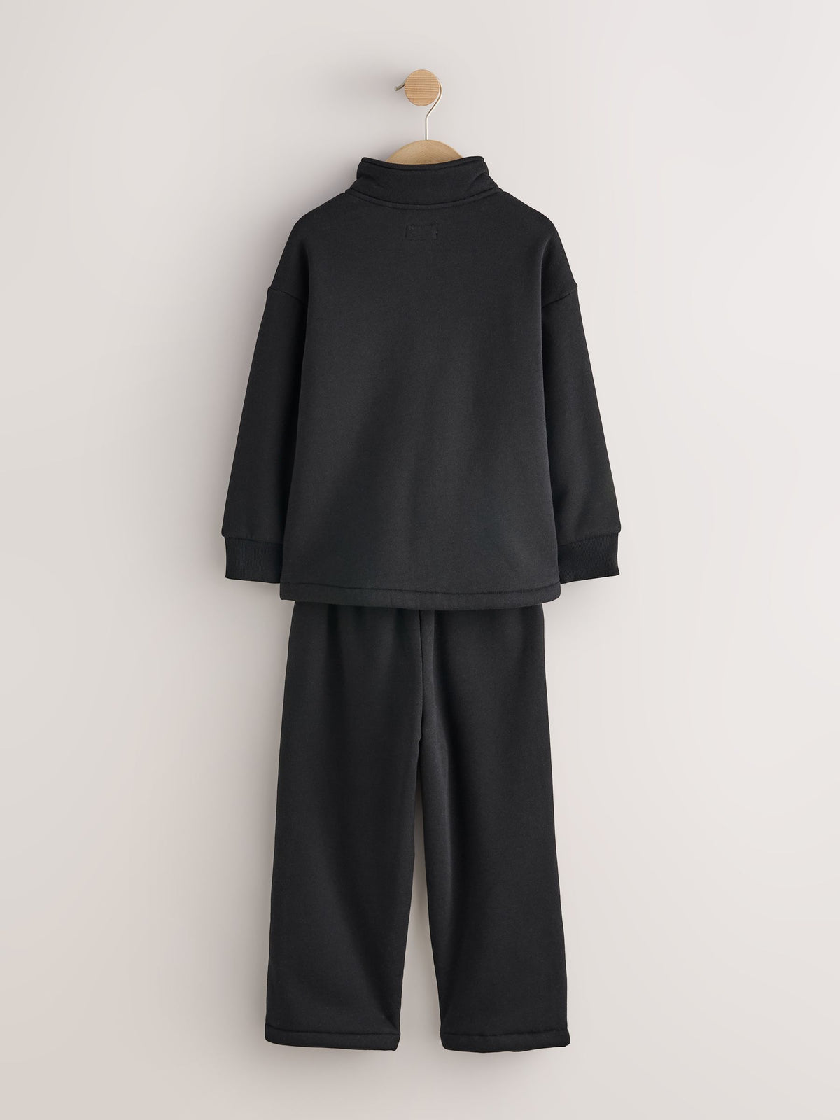 Black Zip Neck Lounge Joggers Set (3-16yrs) - image 2