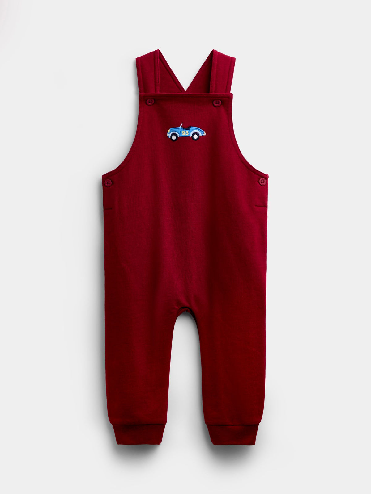 JoJo Maman Bébé Red Car 2-Piece Dungarees & Top Set - image 4