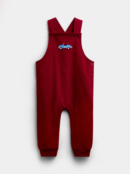JoJo Maman Bébé Red Car 2-Piece Dungarees & Top Set - image 4