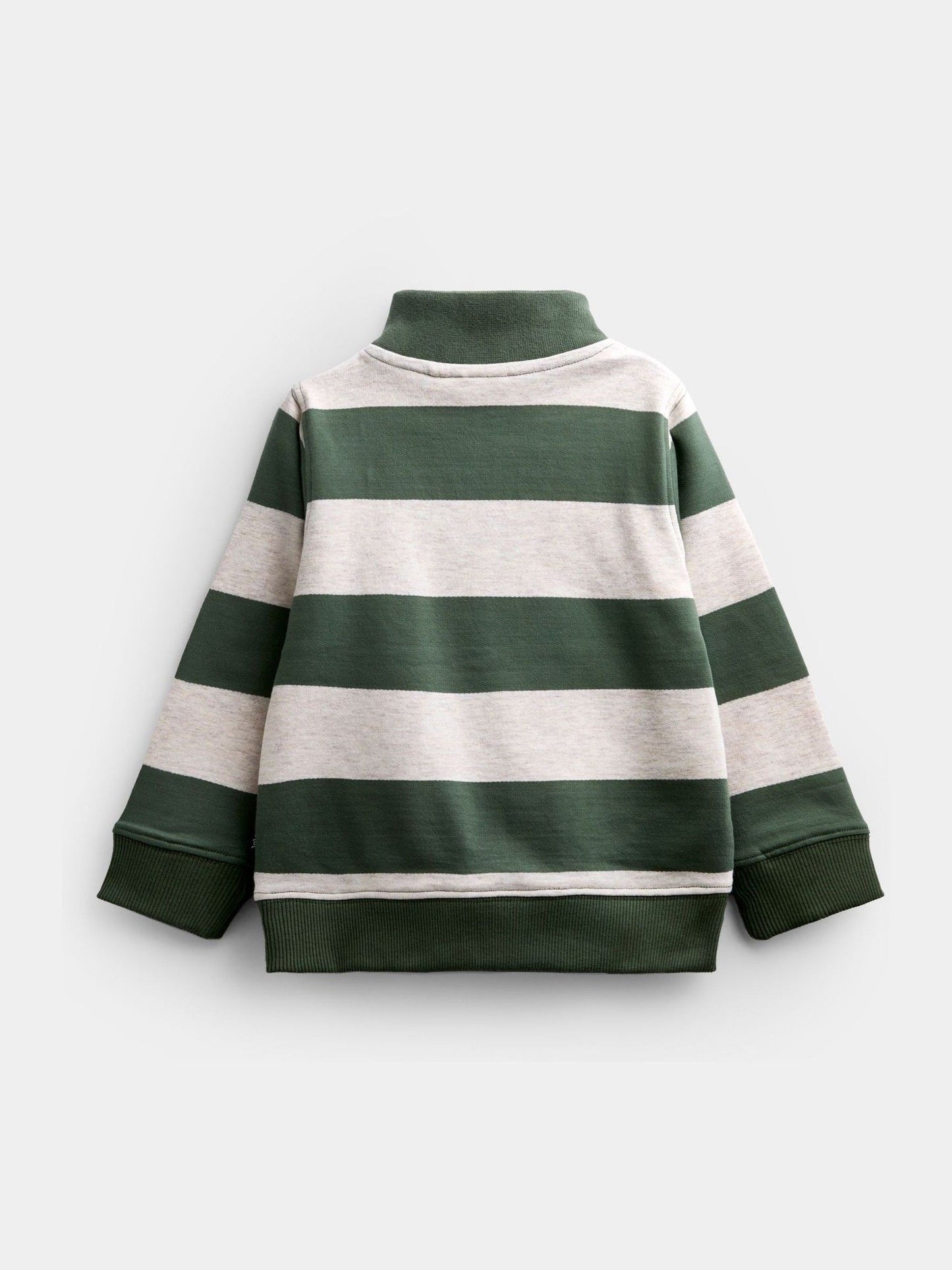 Dsiney Kidz - JoJo Maman Bébé Khaki Green Tractor Embroidered Half Zip Sweatshirt image 3