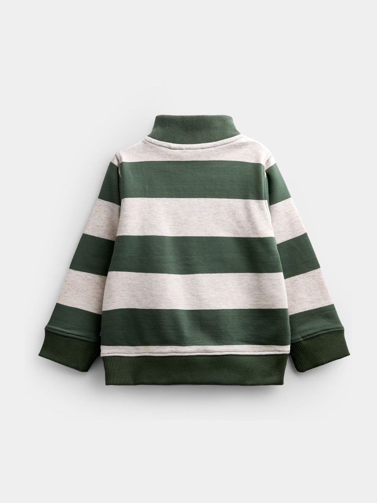 Dsiney Kidz - JoJo Maman Bébé Khaki Green Tractor Embroidered Half Zip Sweatshirt image 3