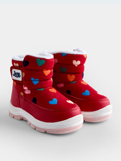 JoJo Maman Bébé Red Heart Cosy Snow Boots - image 1