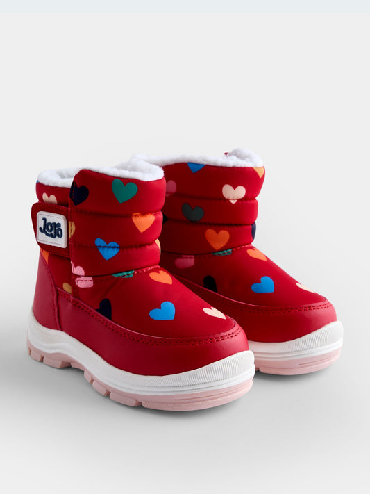 JoJo Maman Bébé Red Heart Cosy Snow Boots - image 1