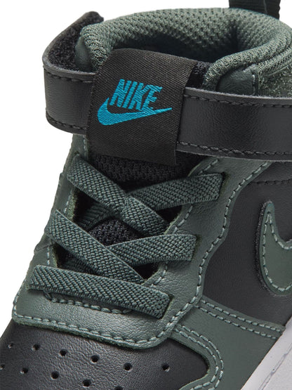 Nike Khaki Green Black Infant Court Borough Mid Trainers - image 4