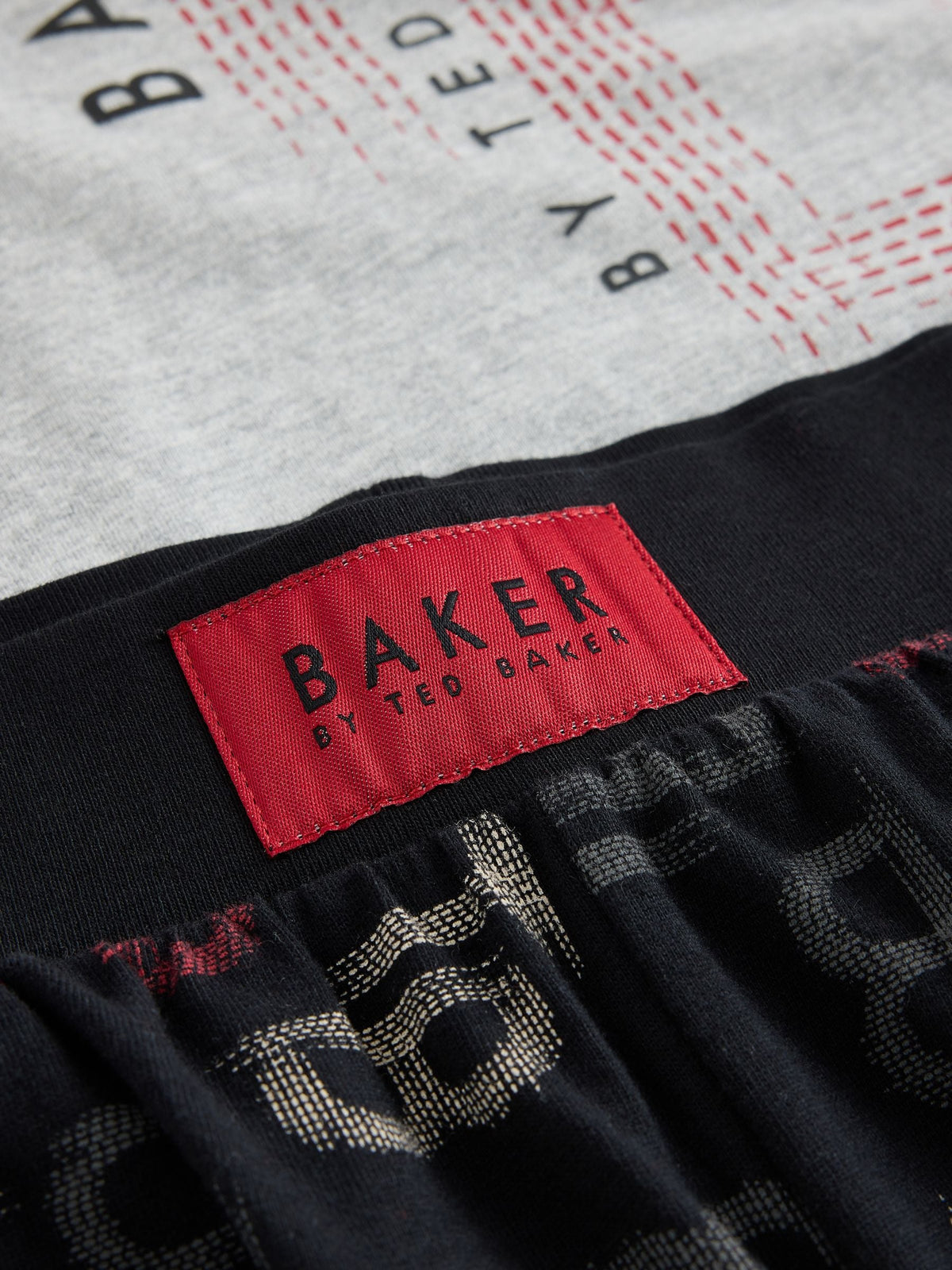 Baker by Ted Baker Red/Black/Grey Marl Long Sleeve Pyjamas 2 Pack - image 11
