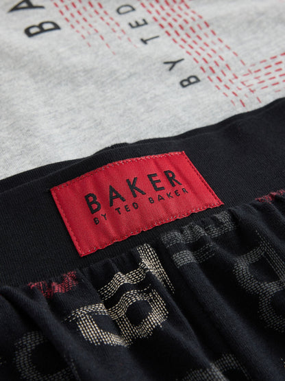 Baker by Ted Baker Red/Black/Grey Marl Long Sleeve Pyjamas 2 Pack - image 11