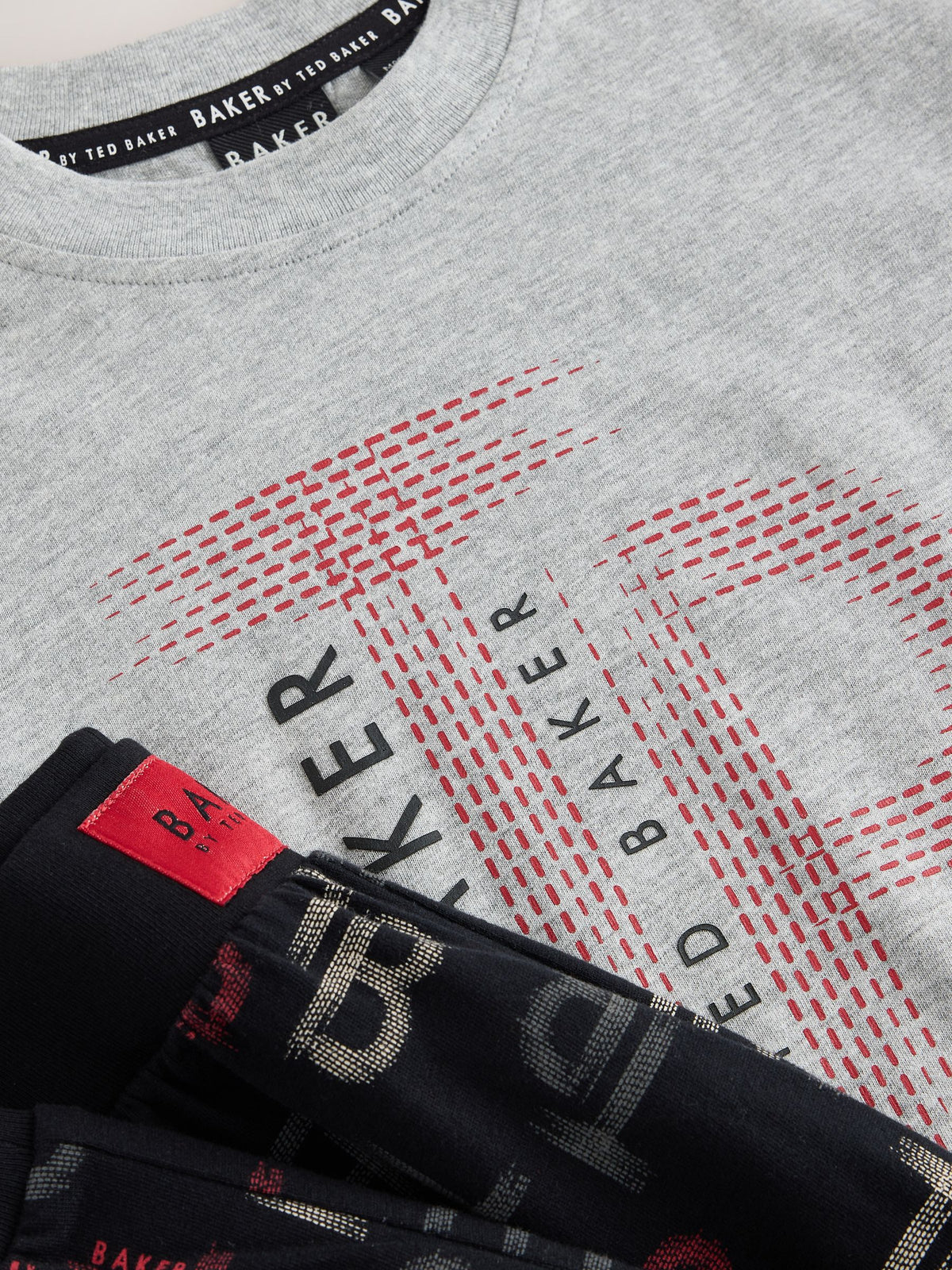 Baker by Ted Baker Red/Black/Grey Marl Long Sleeve Pyjamas 2 Pack - image 8