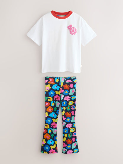 Dsiney Kidz - Little Bird by Jools Oliver Rainbow Leopard T-Shirt and Leggings 2 Piece Set image 7