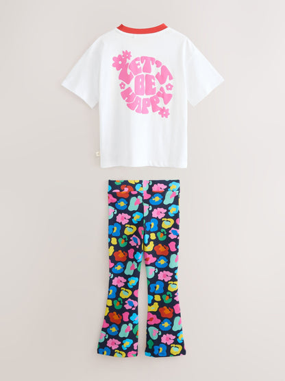 Dsiney Kidz - Little Bird by Jools Oliver Rainbow Leopard T-Shirt and Leggings 2 Piece Set image 8
