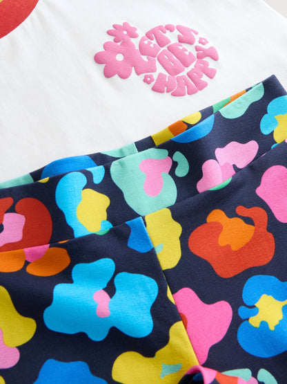 Dsiney Kidz - Little Bird by Jools Oliver Rainbow Leopard T-Shirt and Leggings 2 Piece Set image 9