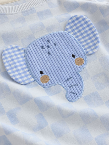Blue/White Elephant Snuggle Pyjamas 3 Pack (9mths-10yrs) - image 7