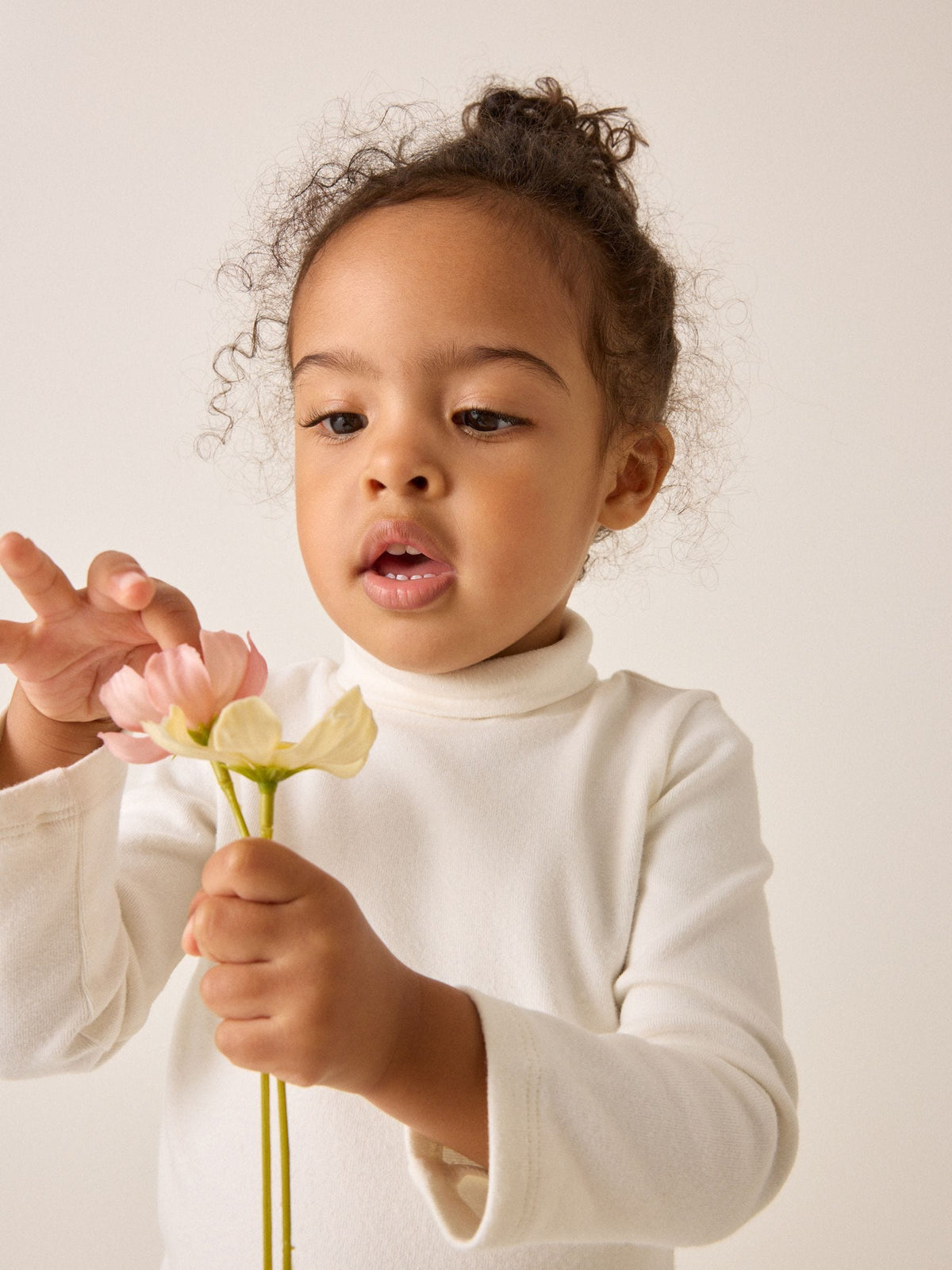 Cream Long Sleeve Roll Neck Top (3mths-7yrs) - image 3